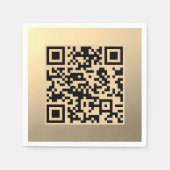 Sofort bearbeitbare QR-Codevorlage | Imitate Gold Serviette (Vorderseite)