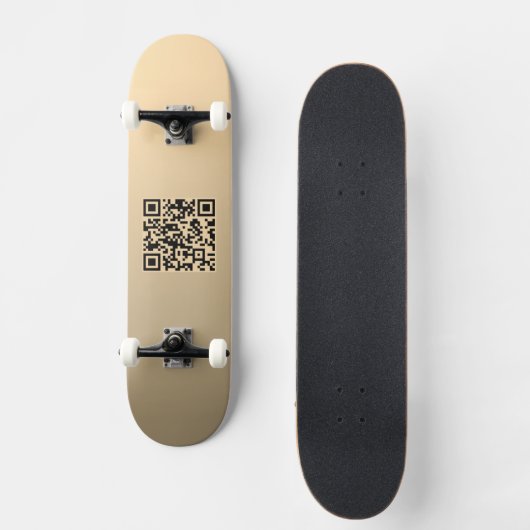 Sofort bearbeitbare QR-Codevorlage | Imitate Gold Skateboard (Vorderseite)