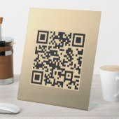 Sofort bearbeitbare QR-Codevorlage | Imitate Gold Sockelschild (In Situ)