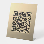 Sofort bearbeitbare QR-Codevorlage | Imitate Gold Sockelschild (Vorderseite)