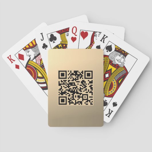 Sofort bearbeitbare QR-Codevorlage | Imitate Gold Spielkarten (Rückseite)