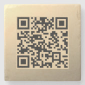 Sofort bearbeitbare QR-Codevorlage | Imitate Gold Steinuntersetzer (Vorderseite)