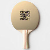 Sofort bearbeitbare QR-Codevorlage | Imitate Gold Tischtennis Schläger (Vorderseite)