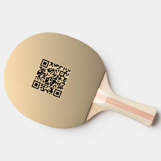 Sofort bearbeitbare QR-Codevorlage | Imitate Gold Tischtennis Schläger (Seitenansicht)