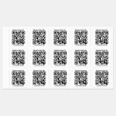 Sofort bearbeitbarer QR-Code und Firmenname etc. Etiketten (Blatt)