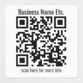 Sofort bearbeitbarer QR-Code und Firmenname etc. Etiketten (Design 2)