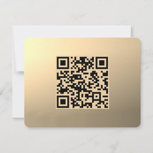 Sofort editierbare QR-Code-Vorlage | Faux Gold Dankeskarte (Vorderseite)