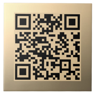 Sofort editierbare QR-Code-Vorlage Faux Gold Fliese