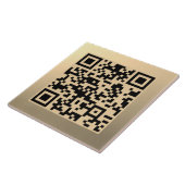 Sofort editierbare QR-Code-Vorlage | Faux Gold Fliese (Seite)