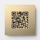 Sofort editierbare QR-Code-Vorlage | Faux Gold Fotoplatte (Vorderseite)