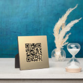 Sofort editierbare QR-Code-Vorlage | Faux Gold Fotoplatte (InSitu)