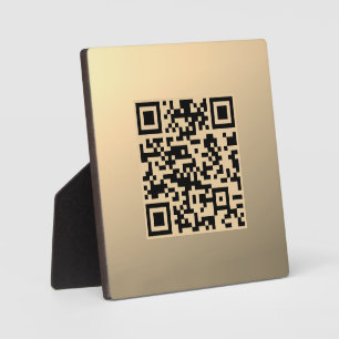 Sofort editierbare QR-Code-Vorlage Faux Gold Fotoplatte