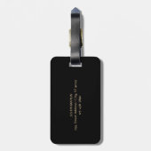 Sofort editierbare QR-Code-Vorlage | Faux Gold Gepäckanhänger (Rückseite vertikal)