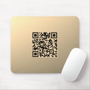 Sofort editierbare QR-Code-Vorlage Faux Gold Mousepad