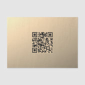 Sofort editierbare QR-Code-Vorlage | Faux Gold Seidenpapier (Vorderseite)