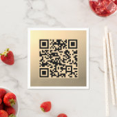 Sofort editierbare QR-Code-Vorlage | Faux Gold Serviette (Beispiel)