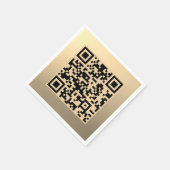 Sofort editierbare QR-Code-Vorlage | Faux Gold Serviette (Ecke)