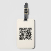 Sofort einen QR-Code erstellen | Editierbares Off- Gepäckanhänger (Vorderseite Vertikal)