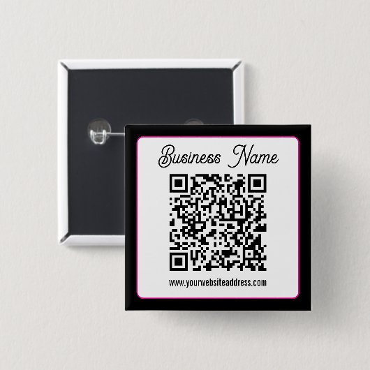 Sofort einen scannbaren QR-Code für Unternehmen er Button (Vorne & Hinten)