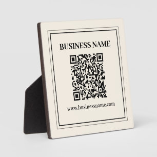 Sofort einen scannbaren QR-Code für Unternehmen er Fotoplatte