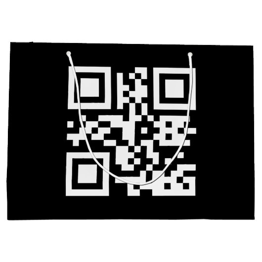 Sofort erstellten QR-Code (durch Eingabe Ihrer URL Große Geschenktüte (Rückseite)