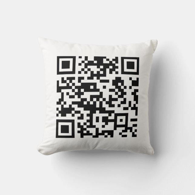 Sofort erstellten QR-Code (durch Eingabe Ihrer URL Kissen (Vorderseite)