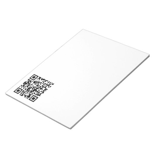 Sofort erstellten QR-Code (durch Eingabe Ihrer URL Notizblock (angewinkelt)