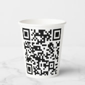 Sofort erstellten QR-Code (durch Eingabe Ihrer URL Pappbecher (Vorderseite)