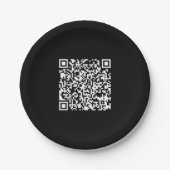 Sofort erstellten QR-Code (durch Eingabe Ihrer URL Pappteller (Vorderseite)