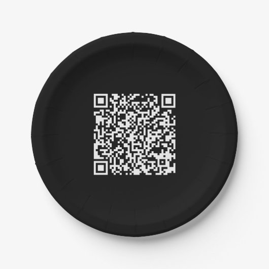 Sofort erstellten QR-Code (durch Eingabe Ihrer URL Pappteller (Vorderseite)