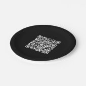 Sofort erstellten QR-Code (durch Eingabe Ihrer URL Pappteller (Schrägansicht)