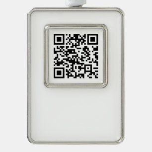 Sofort erstellten QR-Code (durch Eingabe Ihrer URL Rahmen-Ornament Silber