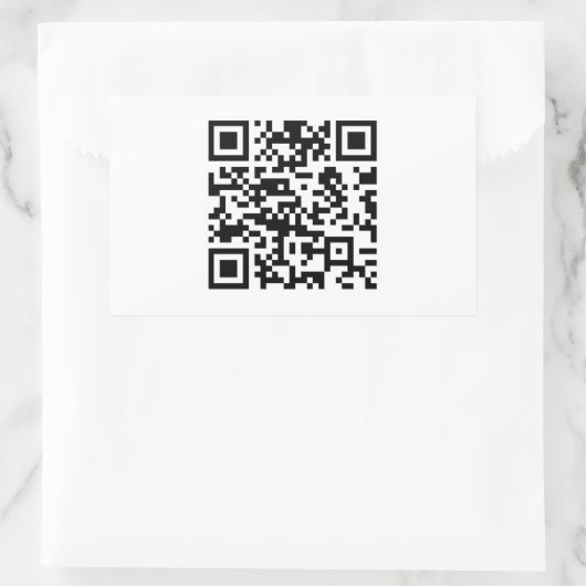 Sofort erstellten QR-Code (durch Eingabe Ihrer URL Rechteckiger Aufkleber (Tasche)