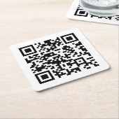 Sofort erstellten QR-Code (durch Eingabe Ihrer URL Rechteckiger Pappuntersetzer (angewinkelt)