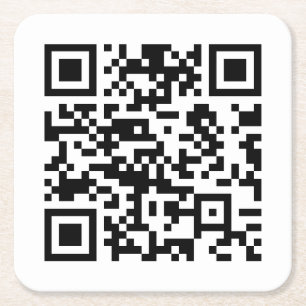 Sofort erstellten QR-Code (durch Eingabe Ihrer URL Rechteckiger Pappuntersetzer