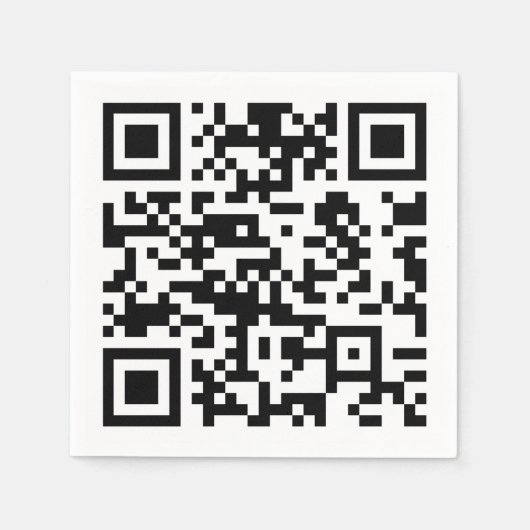 Sofort erstellten QR-Code (durch Eingabe Ihrer URL Serviette (Vorderseite)