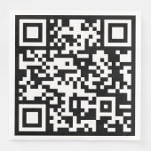 Sofort erstellten QR-Code (durch Eingabe Ihrer URL Serviette (Vorderseite)