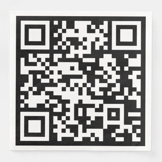 Sofort erstellten QR-Code (durch Eingabe Ihrer URL Serviette (Vorderseite)