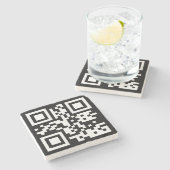 Sofort erstellten QR-Code (durch Eingabe Ihrer URL Steinuntersetzer (Seitenansicht)