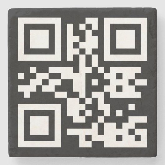 Sofort erstellten QR-Code (durch Eingabe Ihrer URL Steinuntersetzer (Vorderseite)
