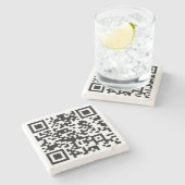 Sofort erstellten QR-Code (durch Eingabe Ihrer URL Steinuntersetzer (Seitenansicht)