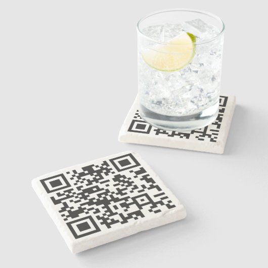 Sofort erstellten QR-Code (durch Eingabe Ihrer URL Steinuntersetzer (Seitenansicht)