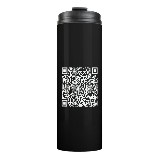 Sofort erstellten QR-Code (durch Eingabe Ihrer URL Thermosbecher (Vorderseite)