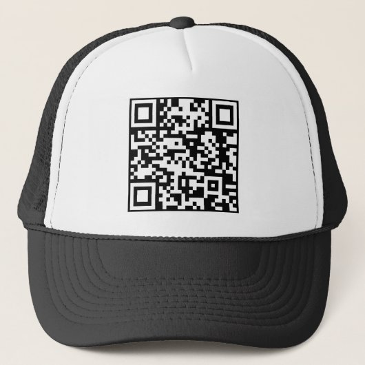Sofort erstellten QR-Code (durch Eingabe Ihrer URL Truckerkappe (Vorderseite)