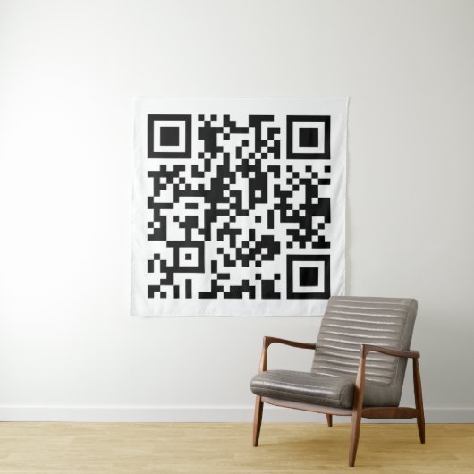 Sofort erstellten QR-Code (durch Eingabe Ihrer URL Wandteppich (Beispiel (Horizontal))