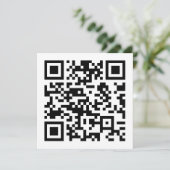 Sofort erstellter QR-Code (durch Eingabe Ihrer URL Einladung (Stehend Vorderseite)