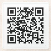 Sofort erstellter QR-Code (durch Eingabe Ihrer URL Glasuntersetzer (Vorderseite)