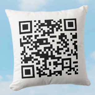 Sofort erstellter QR-Code (durch Eingabe Ihrer URL Kissen