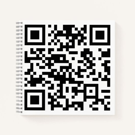 Sofort erstellter QR-Code (durch Eingabe Ihrer URL Notizblock (Vorderseite)