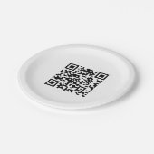 Sofort erstellter QR-Code (durch Eingabe Ihrer URL Pappteller (Schrägansicht)